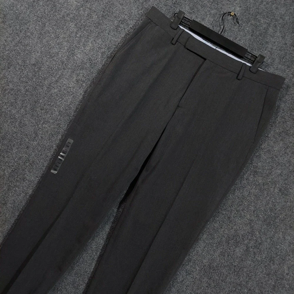 Polo‎ Ralph Lauren Pants Mens 34x30 Gray Wool Blend Stretch Dress Suit Formal